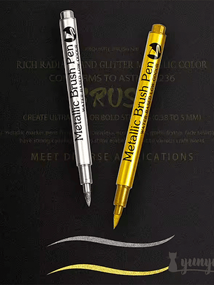 Plumón Metallic Punta Brush  - 1 pza