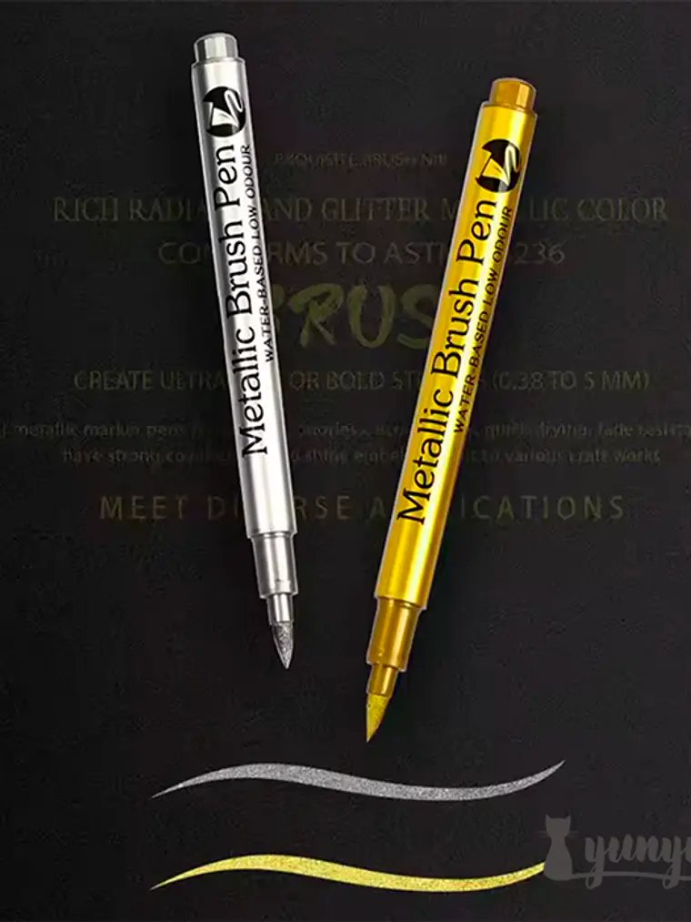 Plumón Metallic Punta Brush  - 1 pza 1