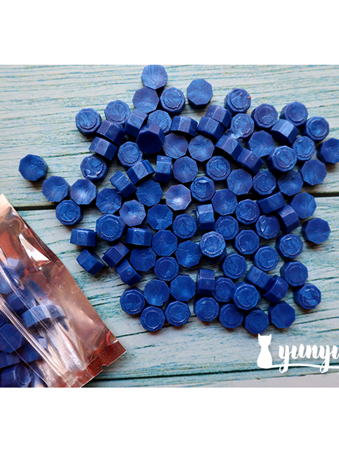 Lacre Azul Perlado - 500 pzas 1