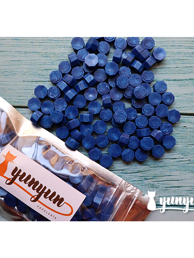 Lacre Azul Perlado - 200 pzas 1