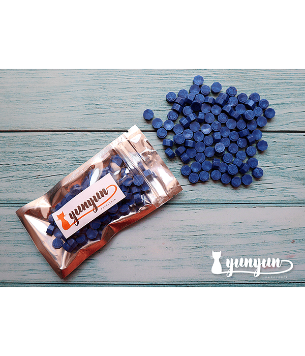 Lacre Azul Perlado - 100 pzas