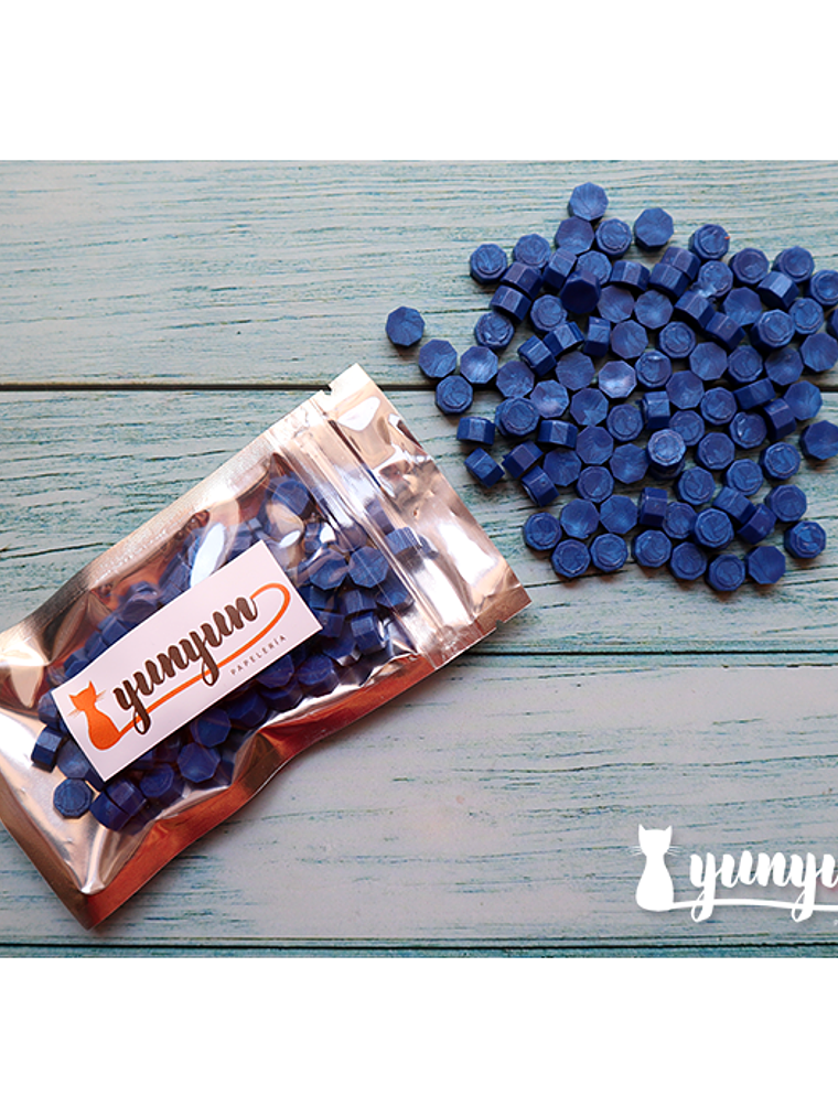 Lacre Azul Perlado - 100 pzas 1