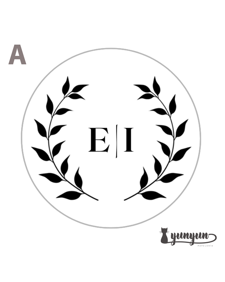 Sellos para lacre INICIALES - 2.5cm