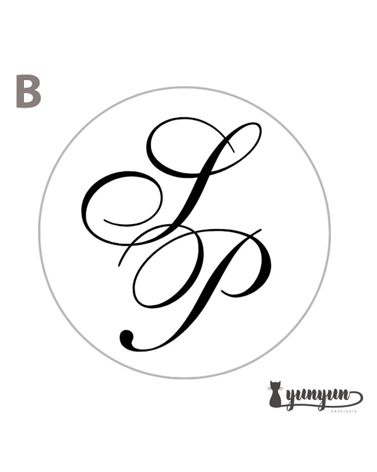 Sellos para lacre INICIALES - 2.5cm