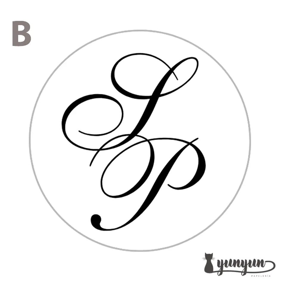 Sellos para lacre INICIALES - 2.5cm 2