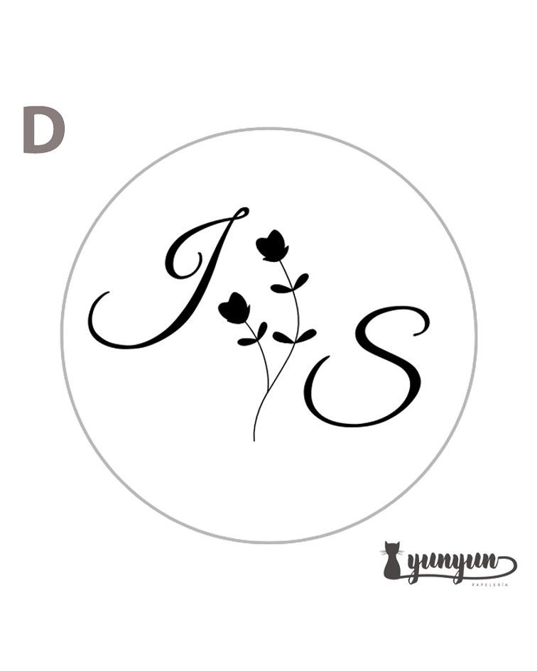 Sellos para lacre INICIALES - 2.5cm
