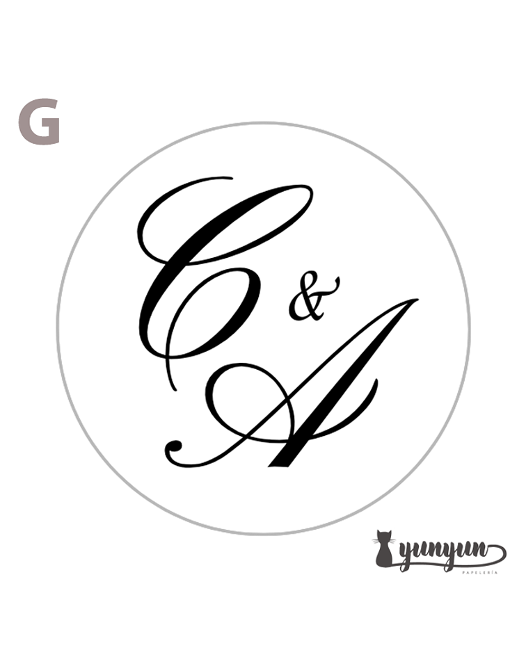 Sellos para lacre INICIALES - 2.5cm