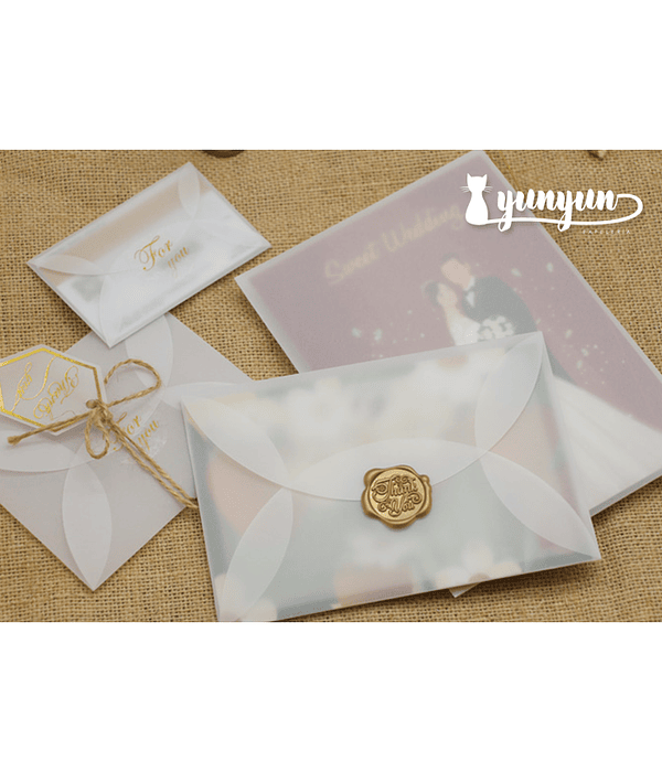 Sobres Pétalo Papel Diamante 16x11cm - 50 pza