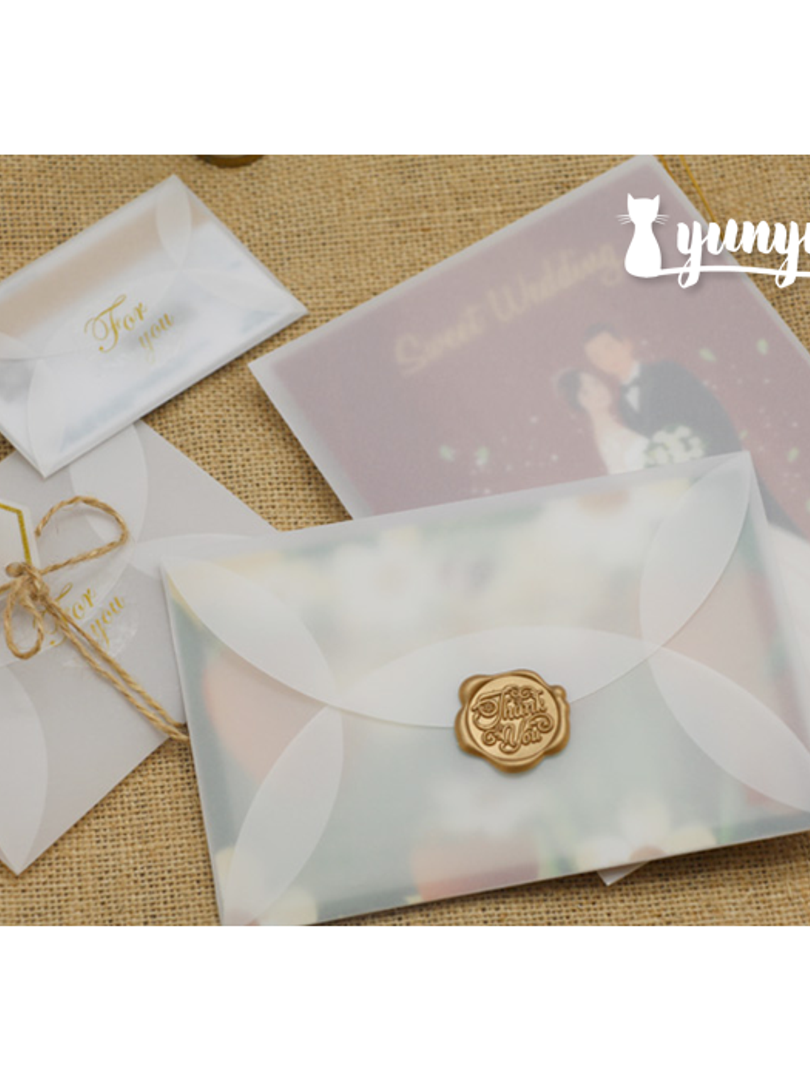 Sobres Pétalo Papel Diamante 16x11cm - 50 pza 1