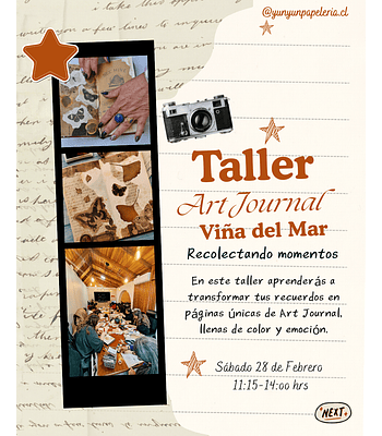Taller Art Journal: Memorias en papel - Sábado 28 de Febrero -  Viña del Mar