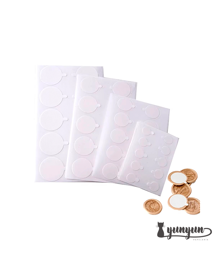 Adhesivo Circular Doble Contacto - 100 pzas