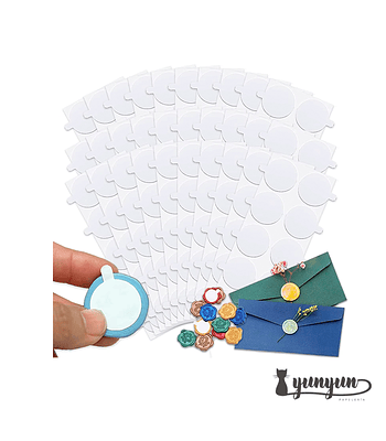 Adhesivo Circular Doble Contacto - 100 pzas