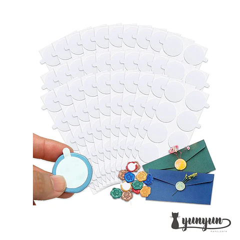 Adhesivo Circular Doble Contacto - 100 pzas