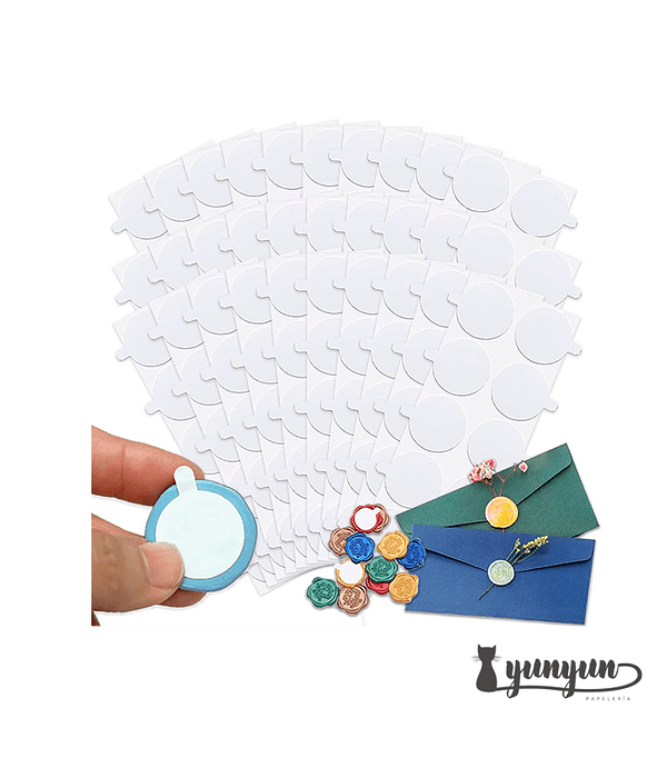 Adhesivo Circular Doble Contacto - 100 pzas