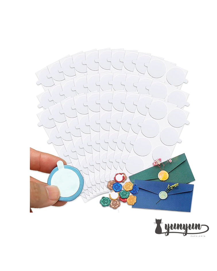 Adhesivo Circular Doble Contacto - 100 pzas