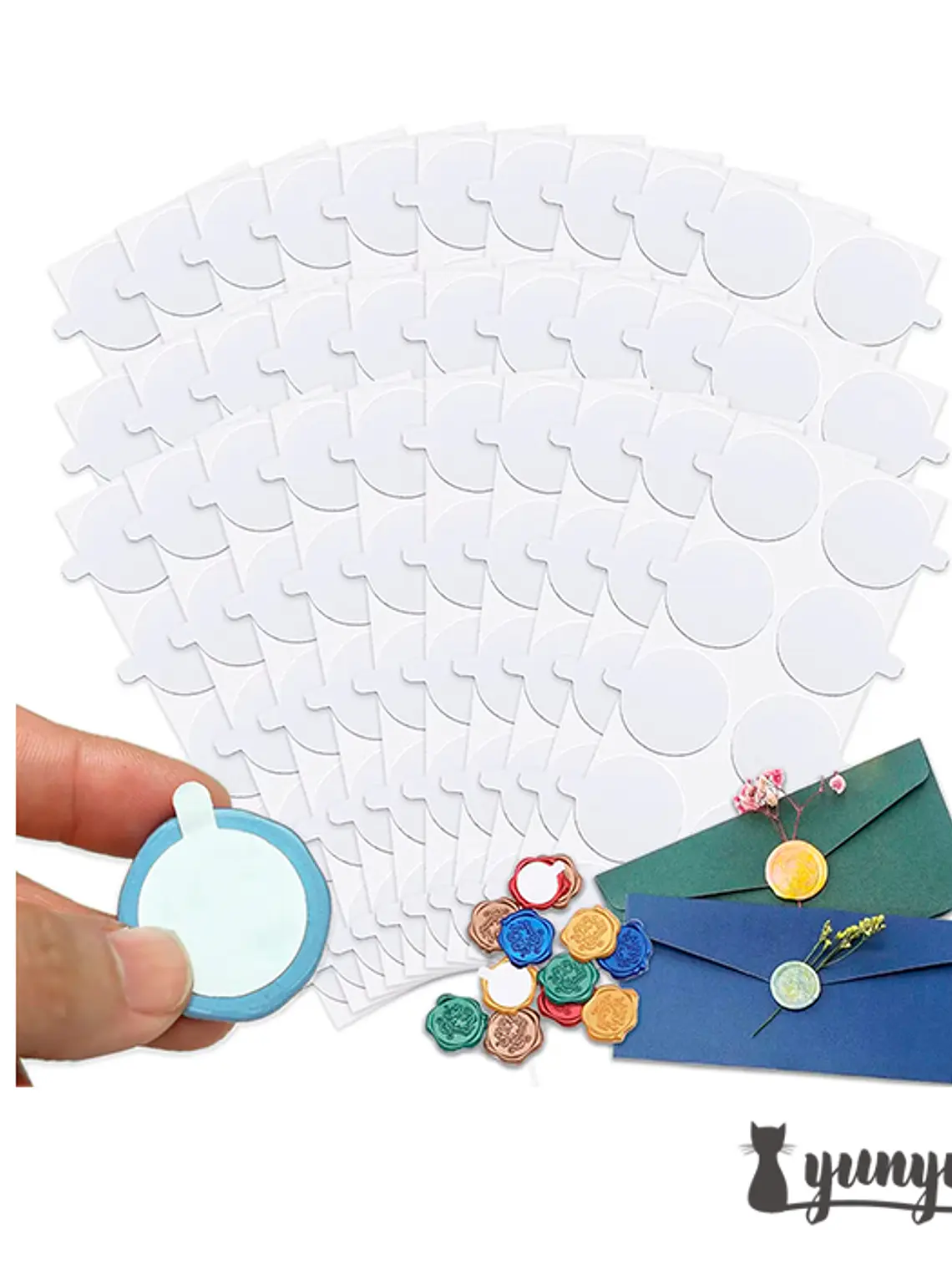 Adhesivo Circular Doble Contacto - 100 pzas 1