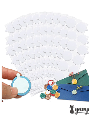 Adhesivo Circular Doble Contacto - 100 pzas