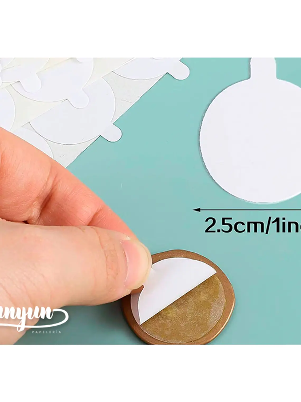 Adhesivo Circular Doble Contacto - 100 pzas 5