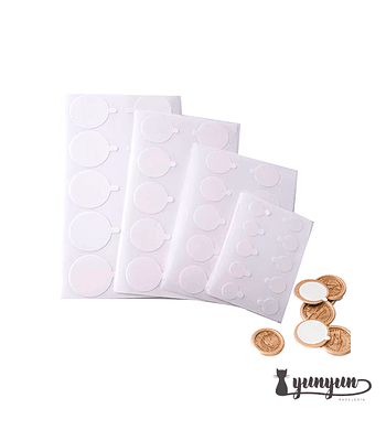 Adhesivo Circular Doble Contacto - 20 pzas