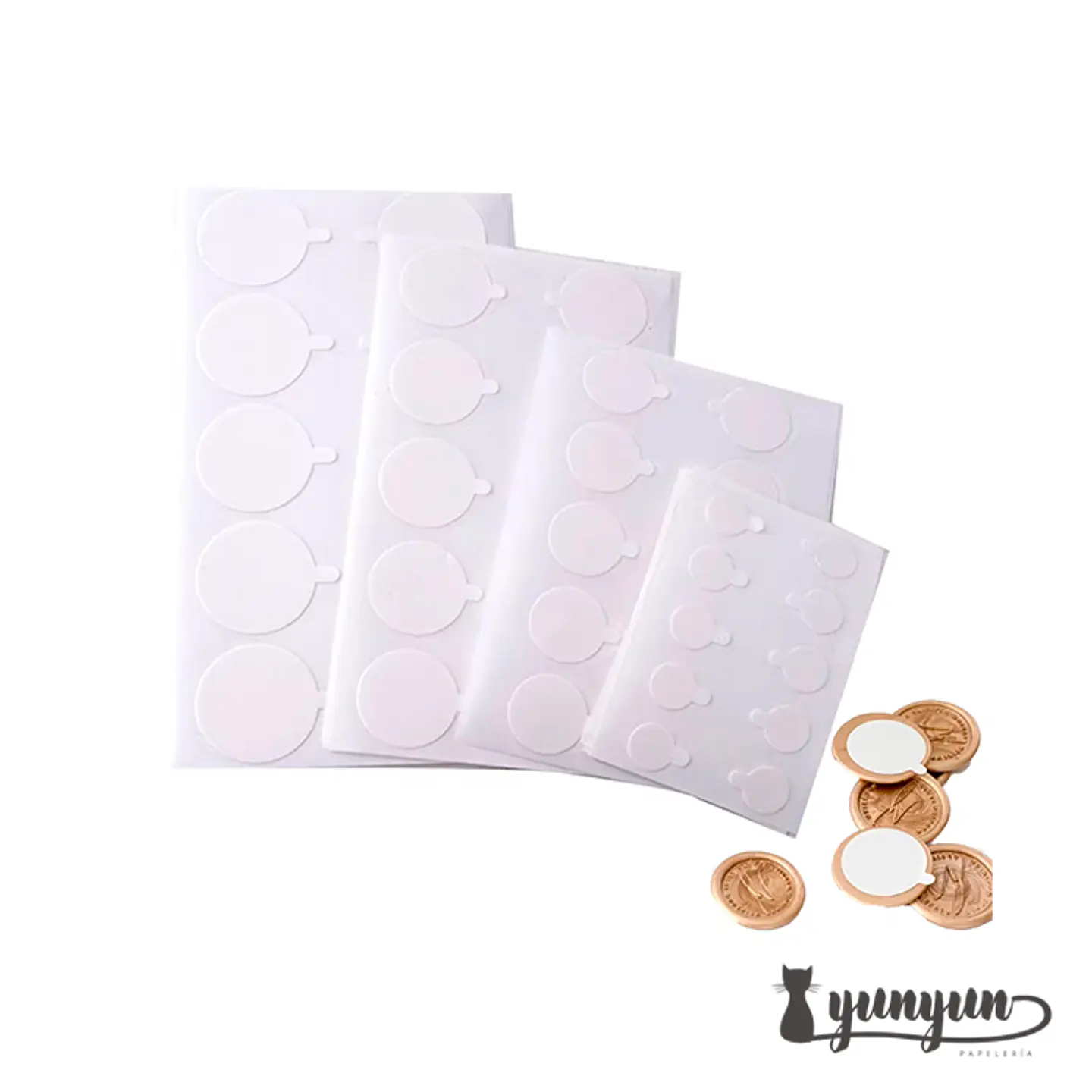 Adhesivo Circular Doble Contacto - 20 pzas 1