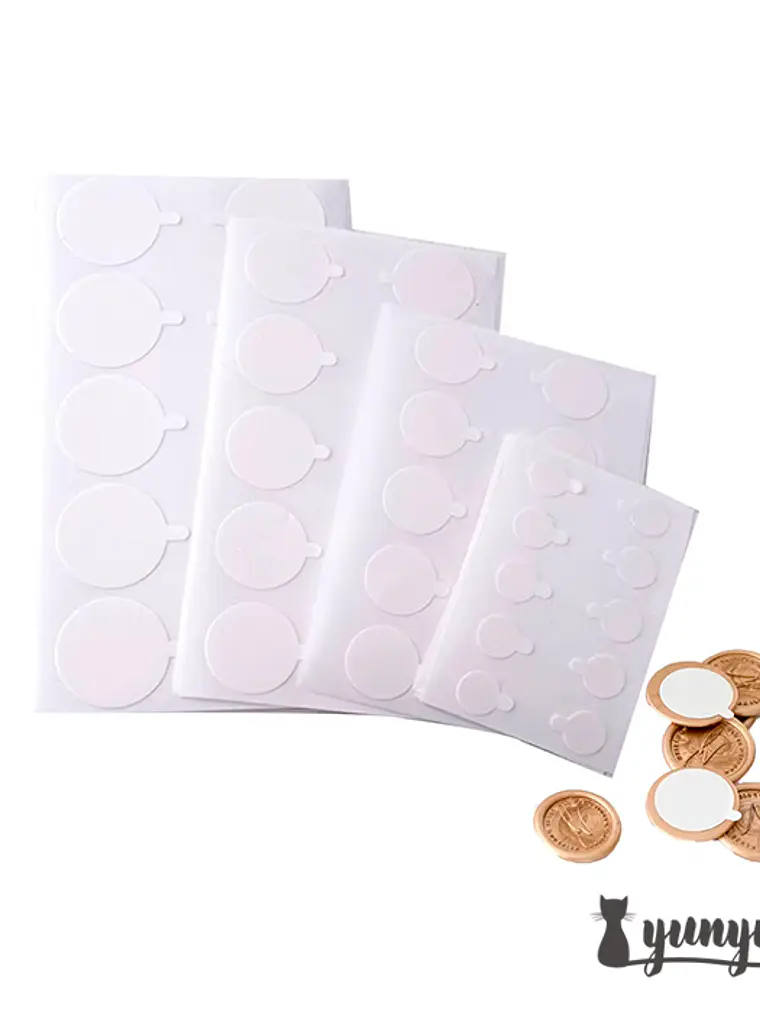 Adhesivo Circular Doble Contacto - 20 pzas 1