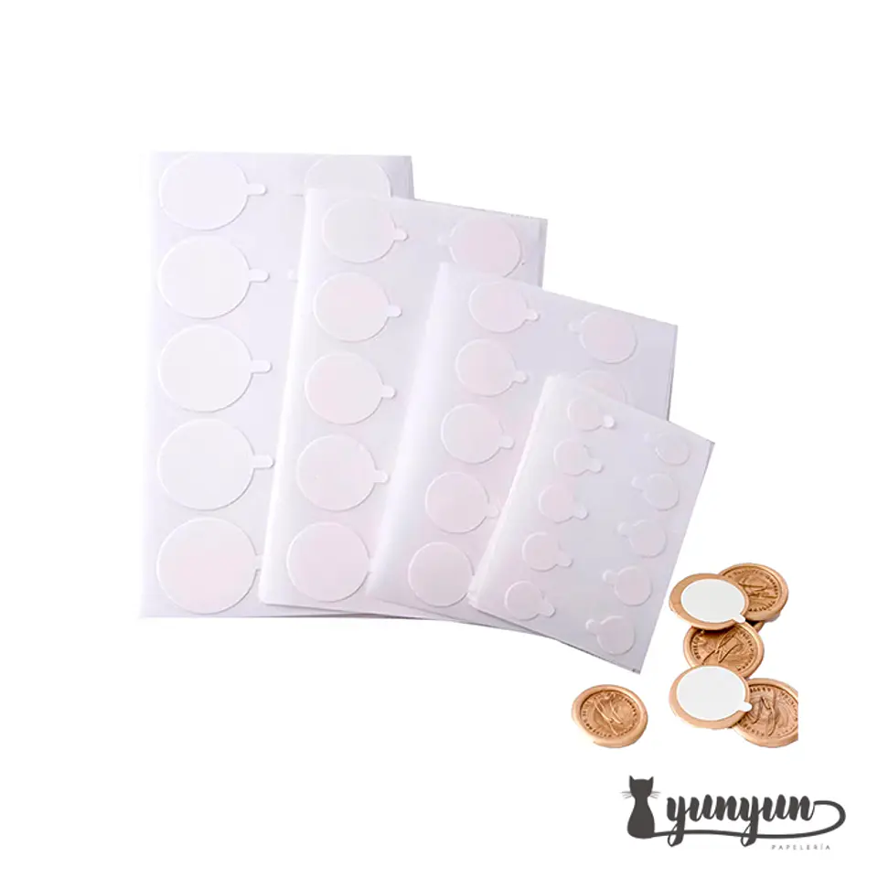 Adhesivo Circular Doble Contacto - 20 pzas 1