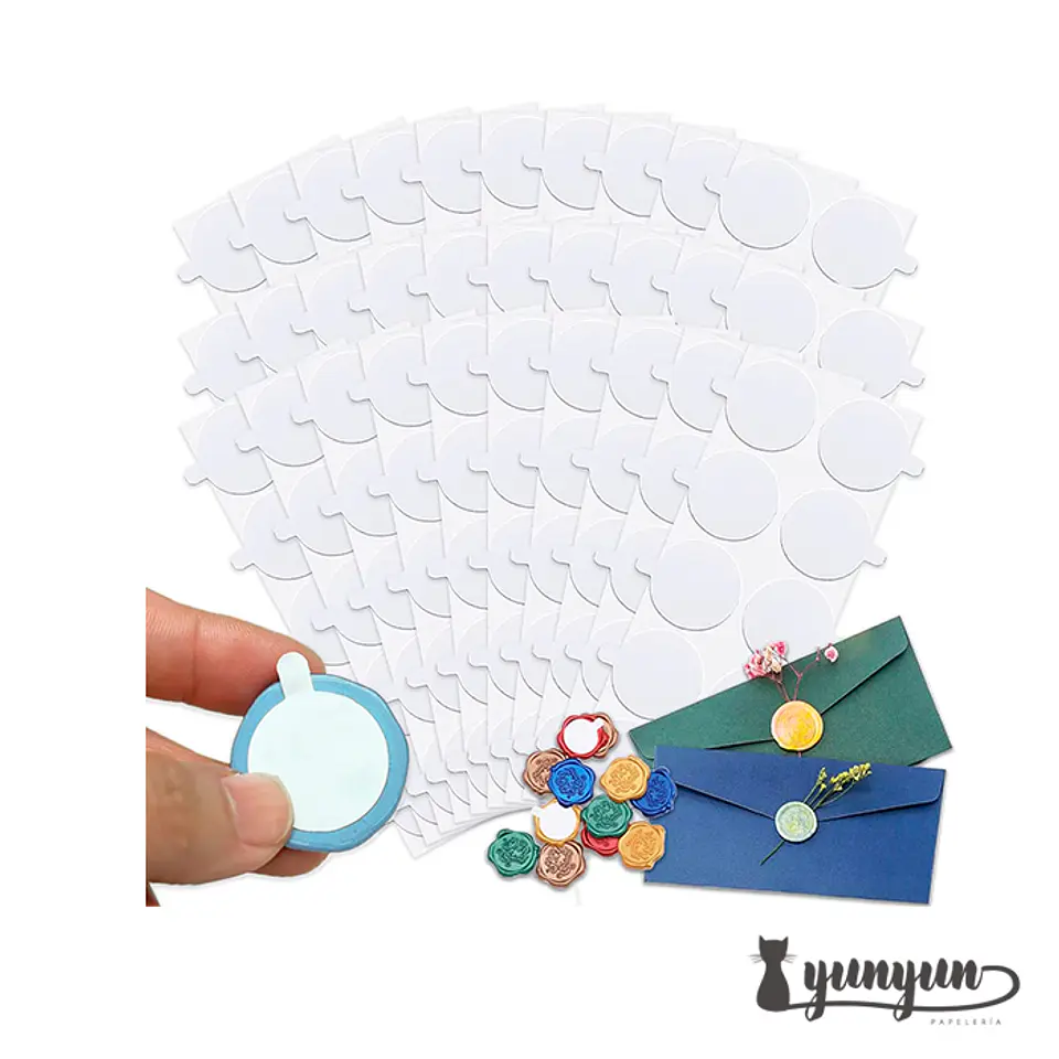Adhesivo Circular Doble Contacto - 20 pzas 2