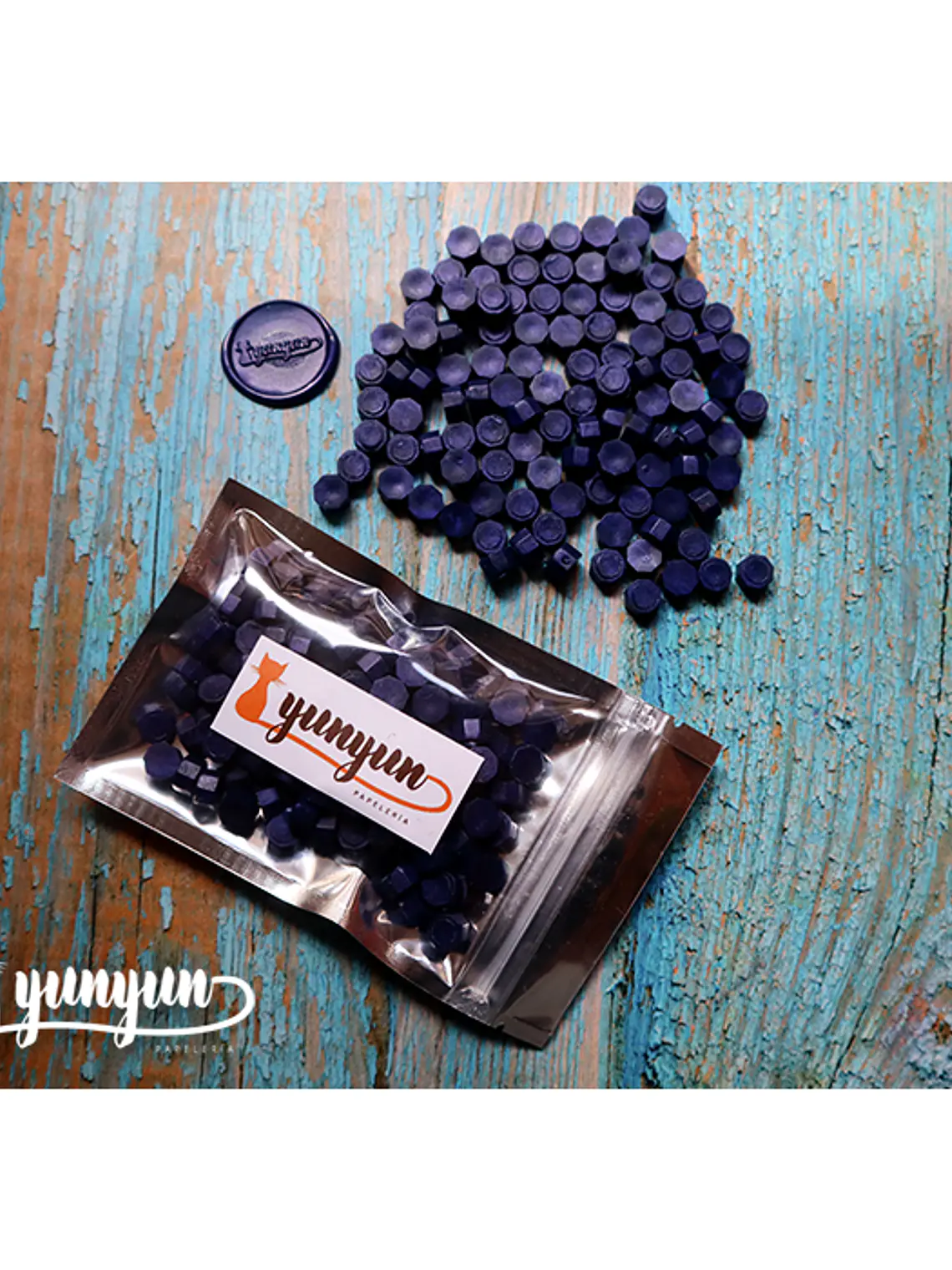 Lacre Azul Oscuro Perlado - 500 pzas 3