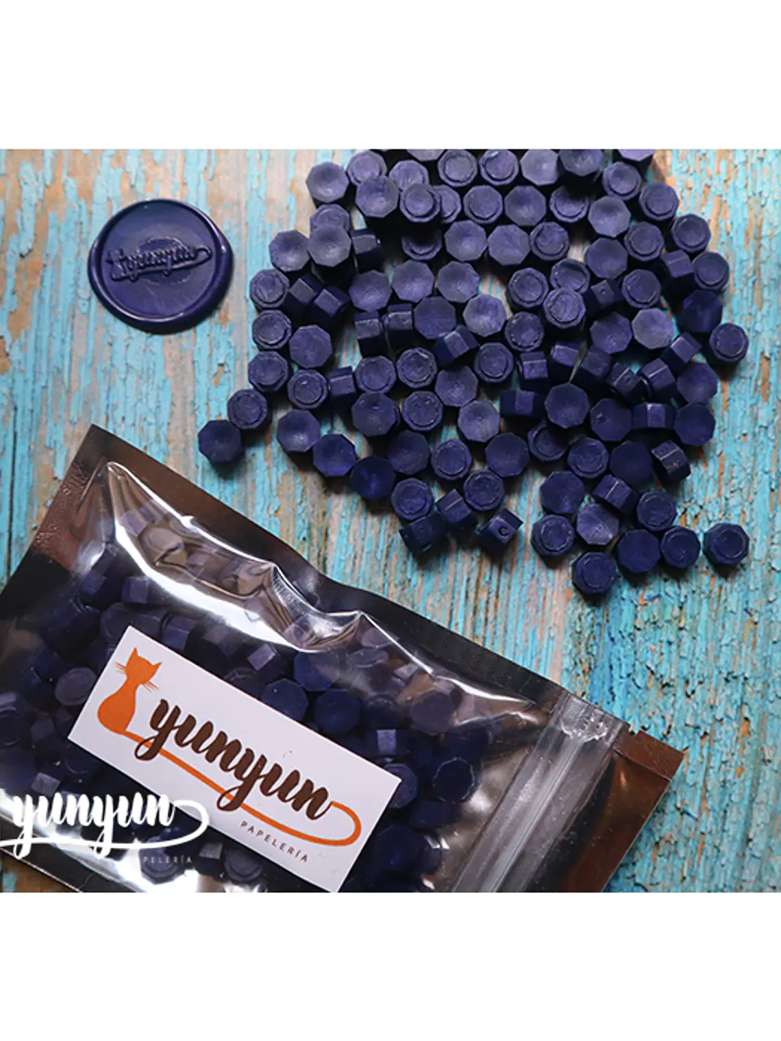 Lacre Azul Oscuro Perlado - 100 pzas 2