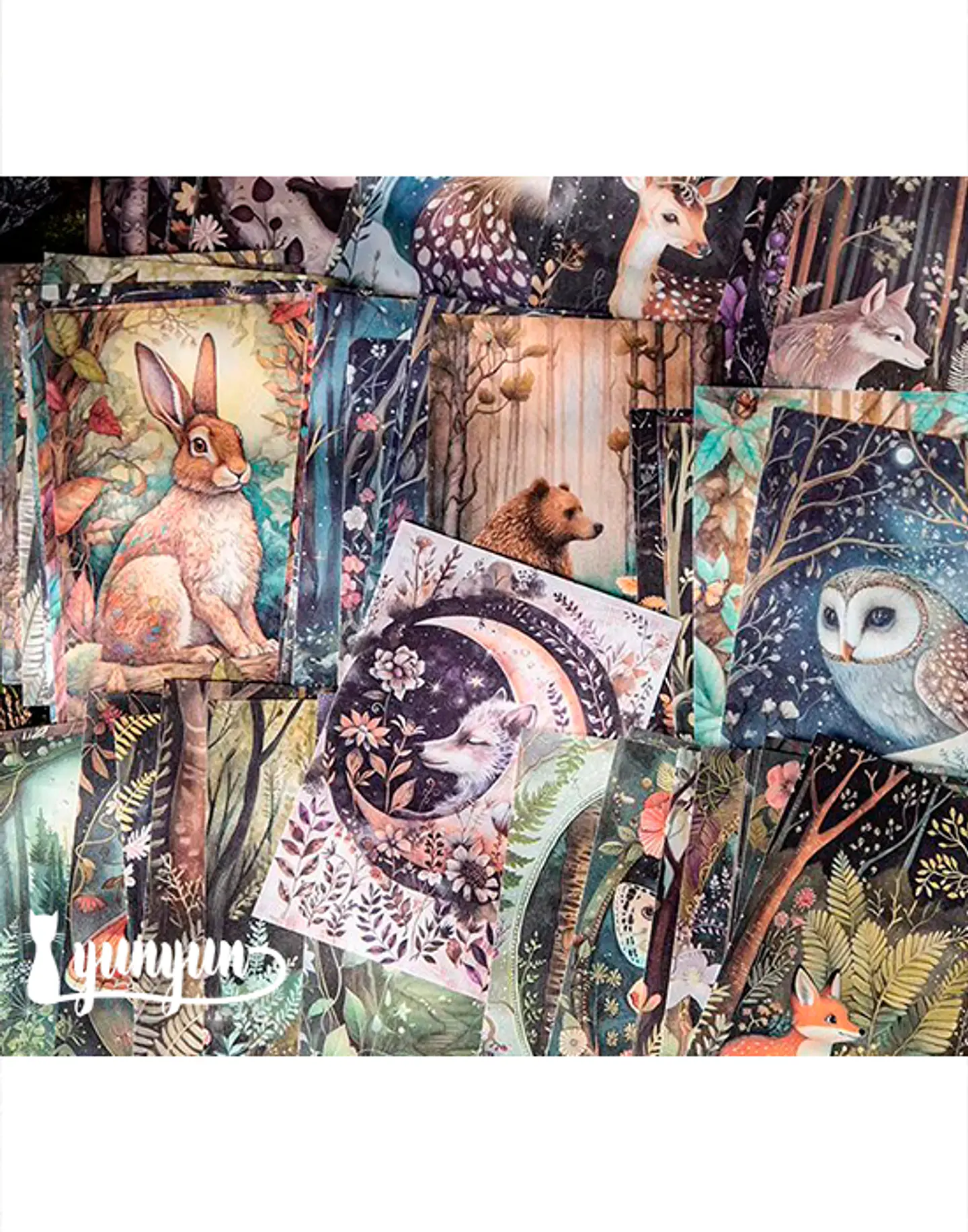 Papeles Animales del Bosque - 30 pzas 4