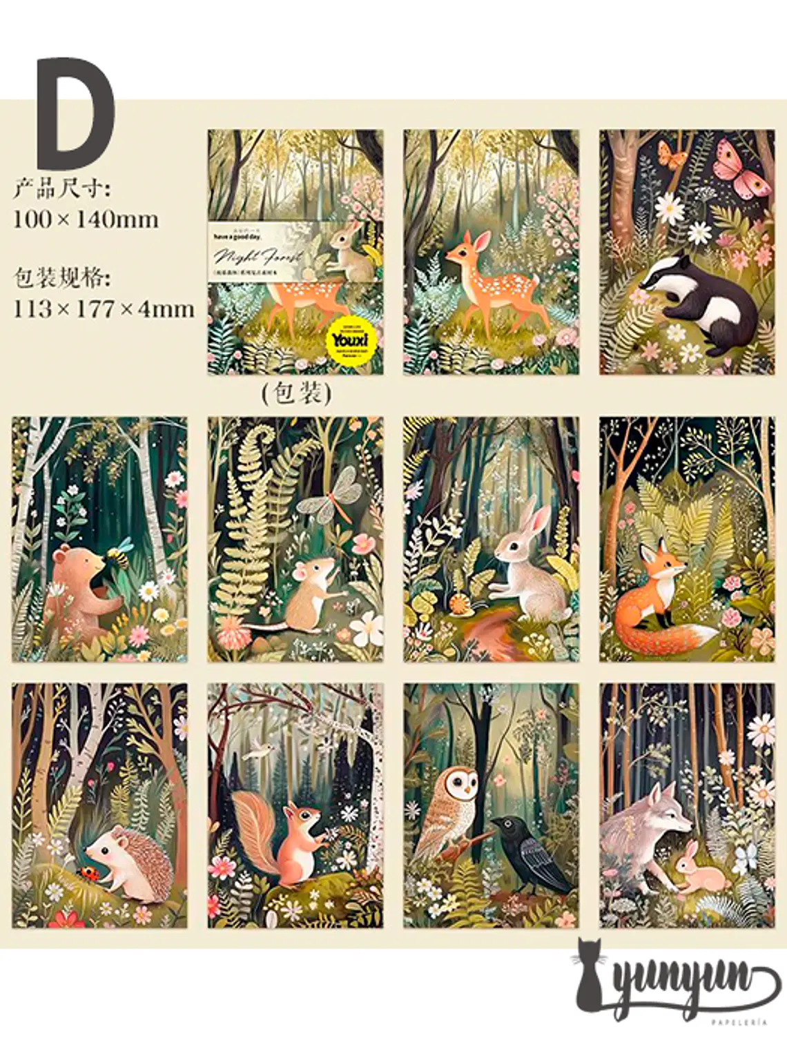 Papeles Animales del Bosque - 30 pzas 11