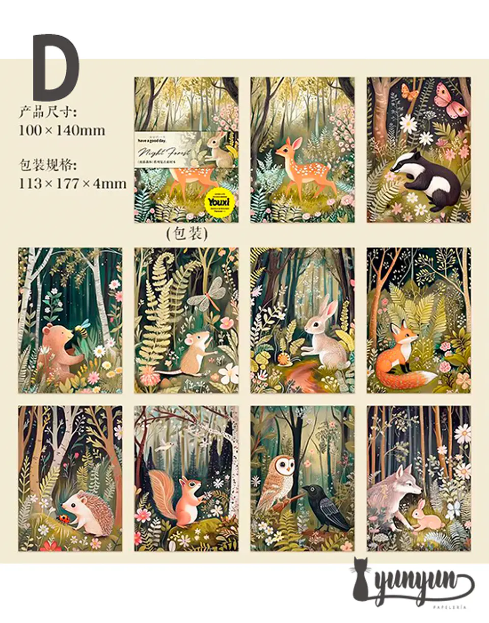 Papeles Animales del Bosque - 30 pzas 11