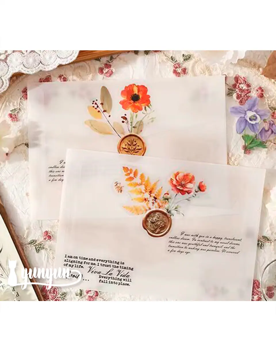Stickers Mix Flores Vintage - 40 pzas 5