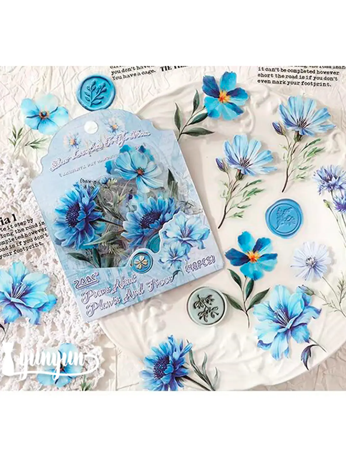 Stickers Mix Flores Vintage - 40 pzas 6