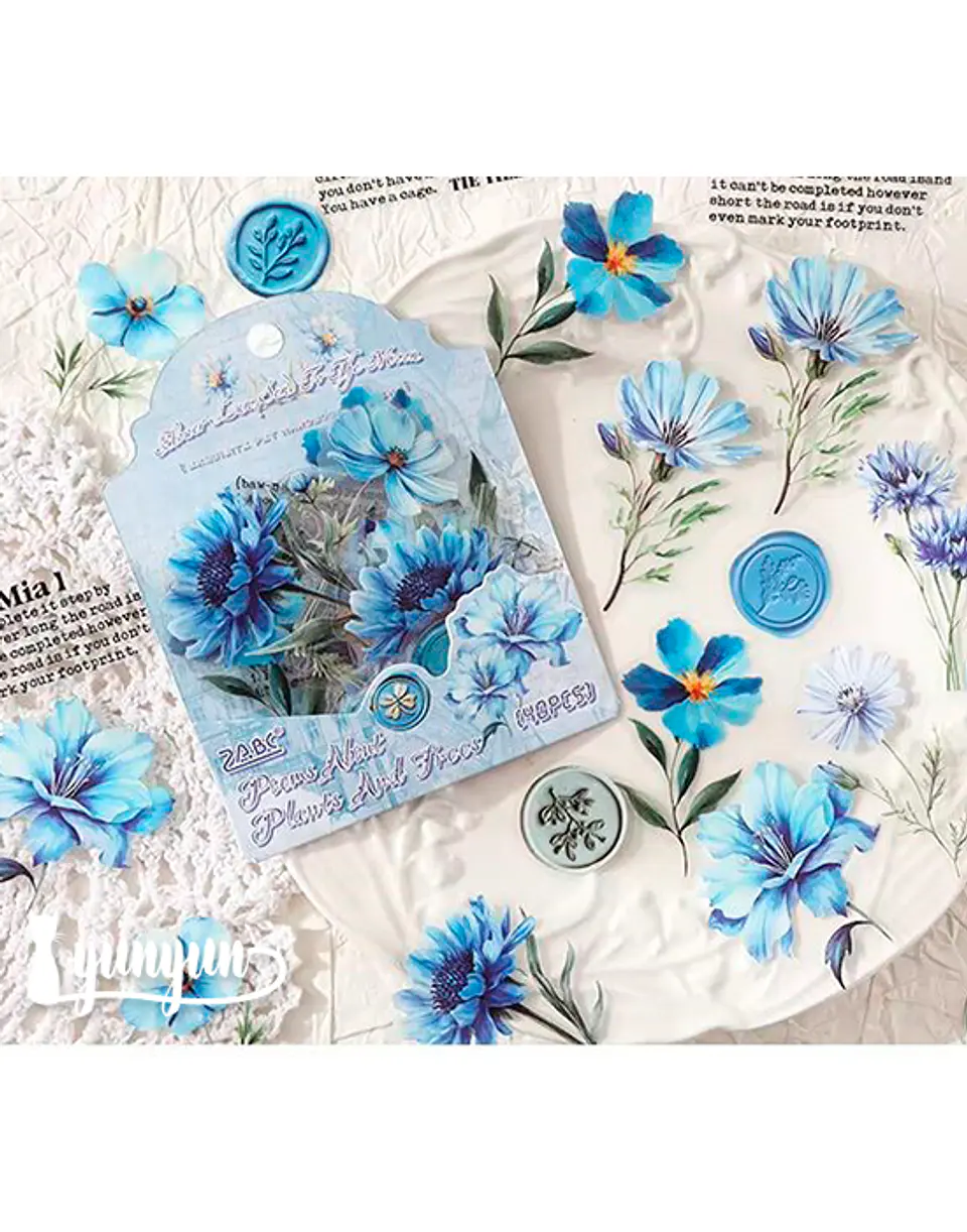 Stickers Mix Flores Vintage - 40 pzas 6