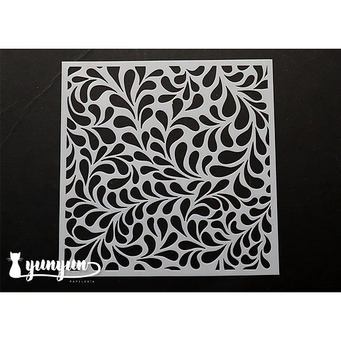 Stencil Diseño Gotitas - 15x15cm