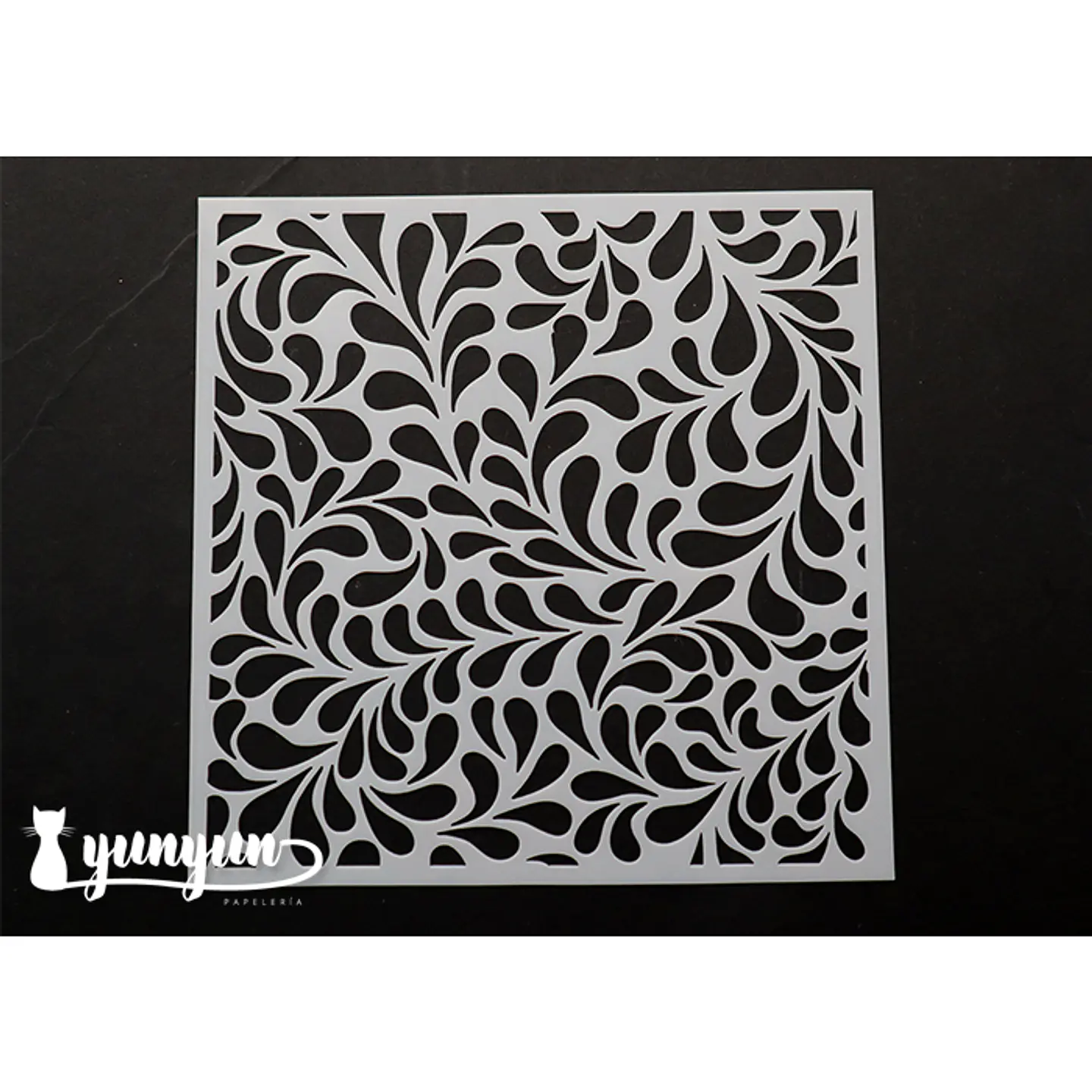 Stencil Diseño Gotitas - 15x15cm 1