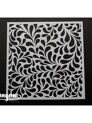 Stencil Diseño Gotitas - 15x15cm