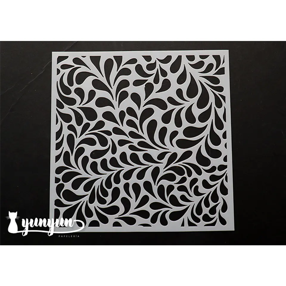 Stencil Diseño Gotitas - 15x15cm 1