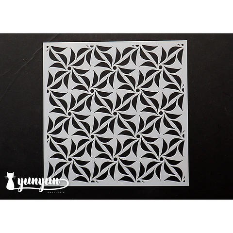 Stencil Diseño Remolinos - 15x15cm