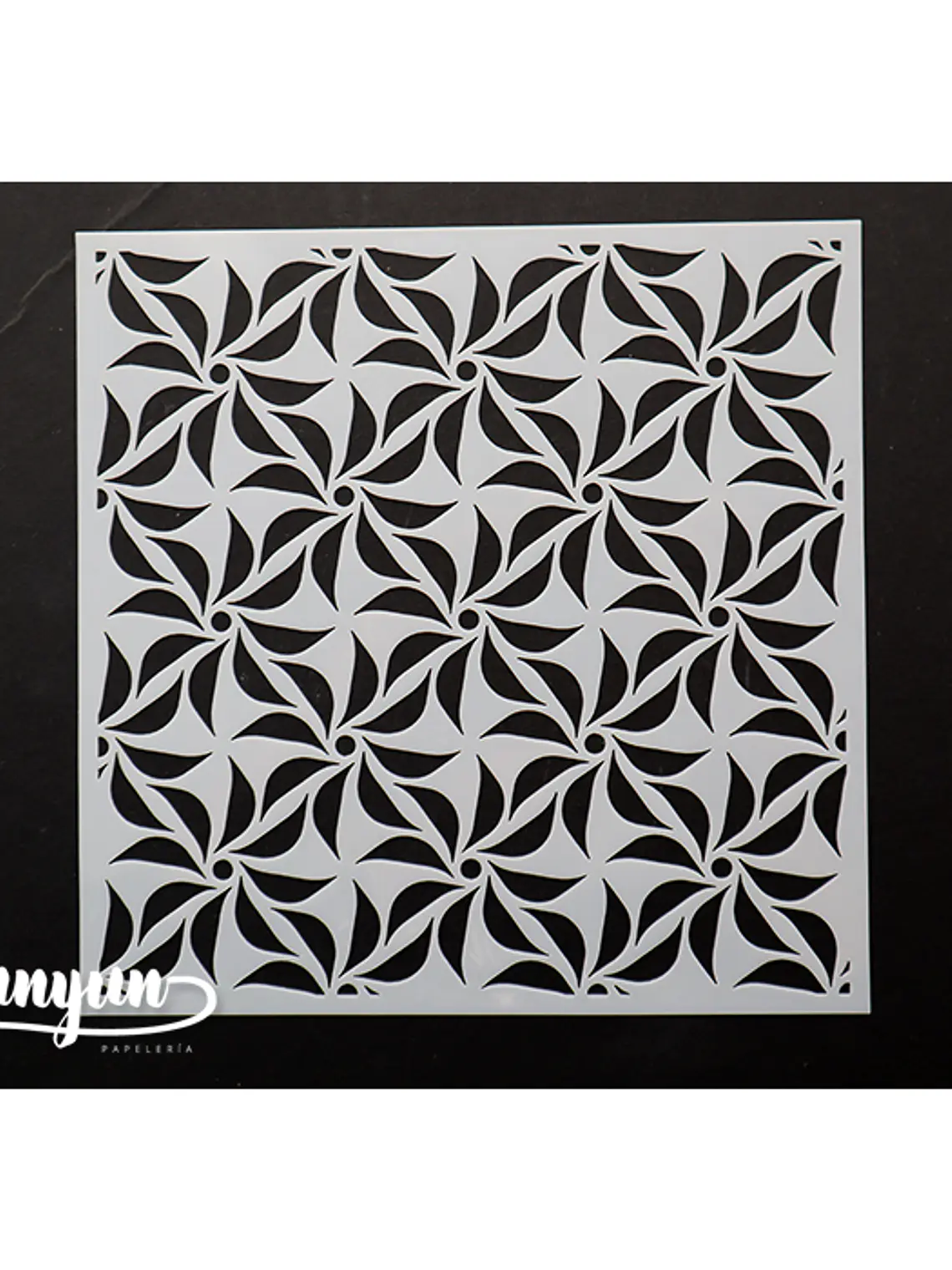 Stencil Diseño Remolinos - 15x15cm 1