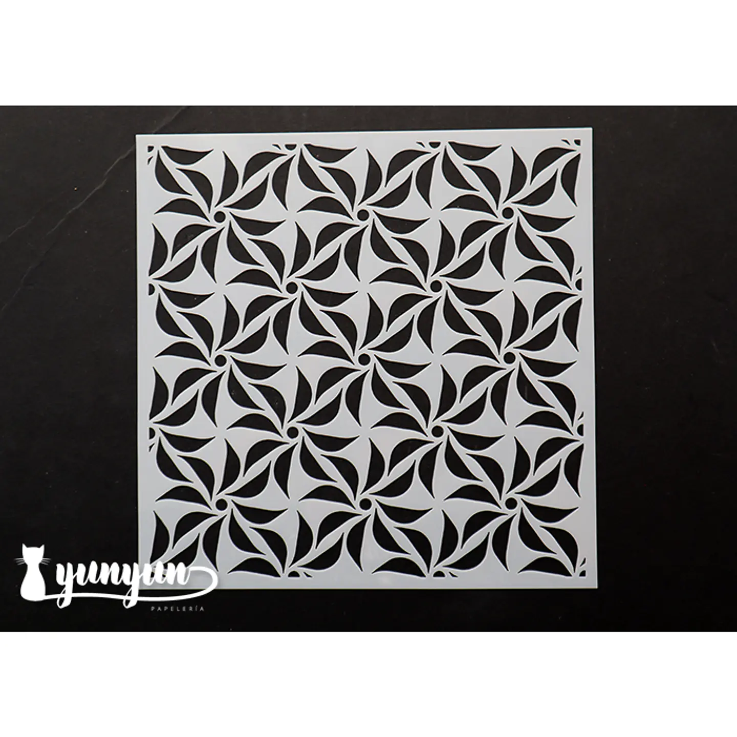 Stencil Diseño Remolinos - 15x15cm 1