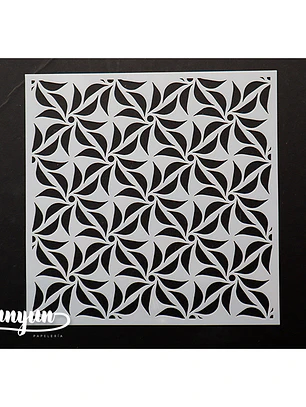 Stencil Diseño Remolinos - 15x15cm