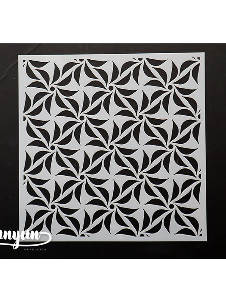 Stencil Diseño Remolinos - 15x15cm 1