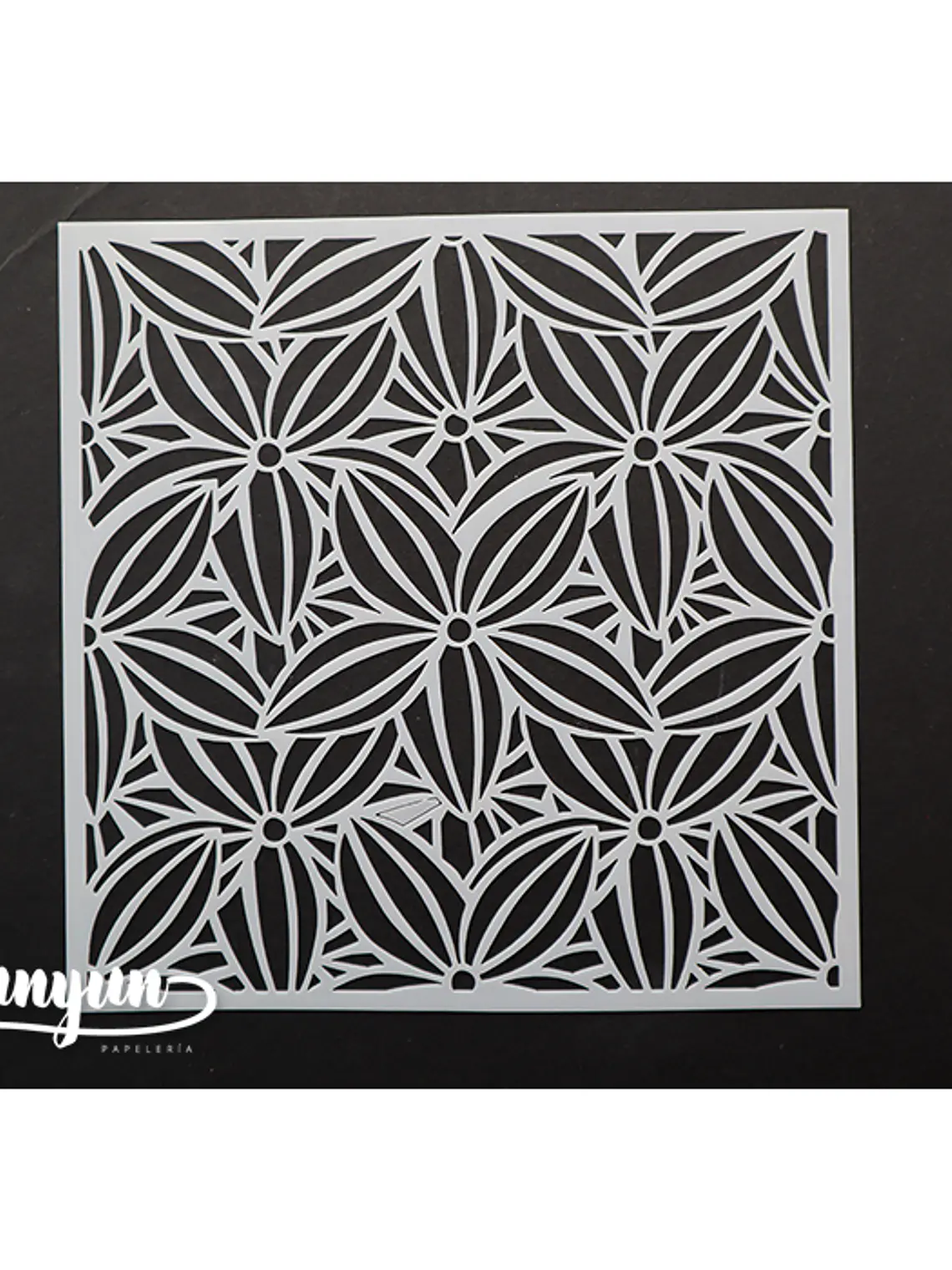 Stencil Diseño Flores - 15x15cm 1