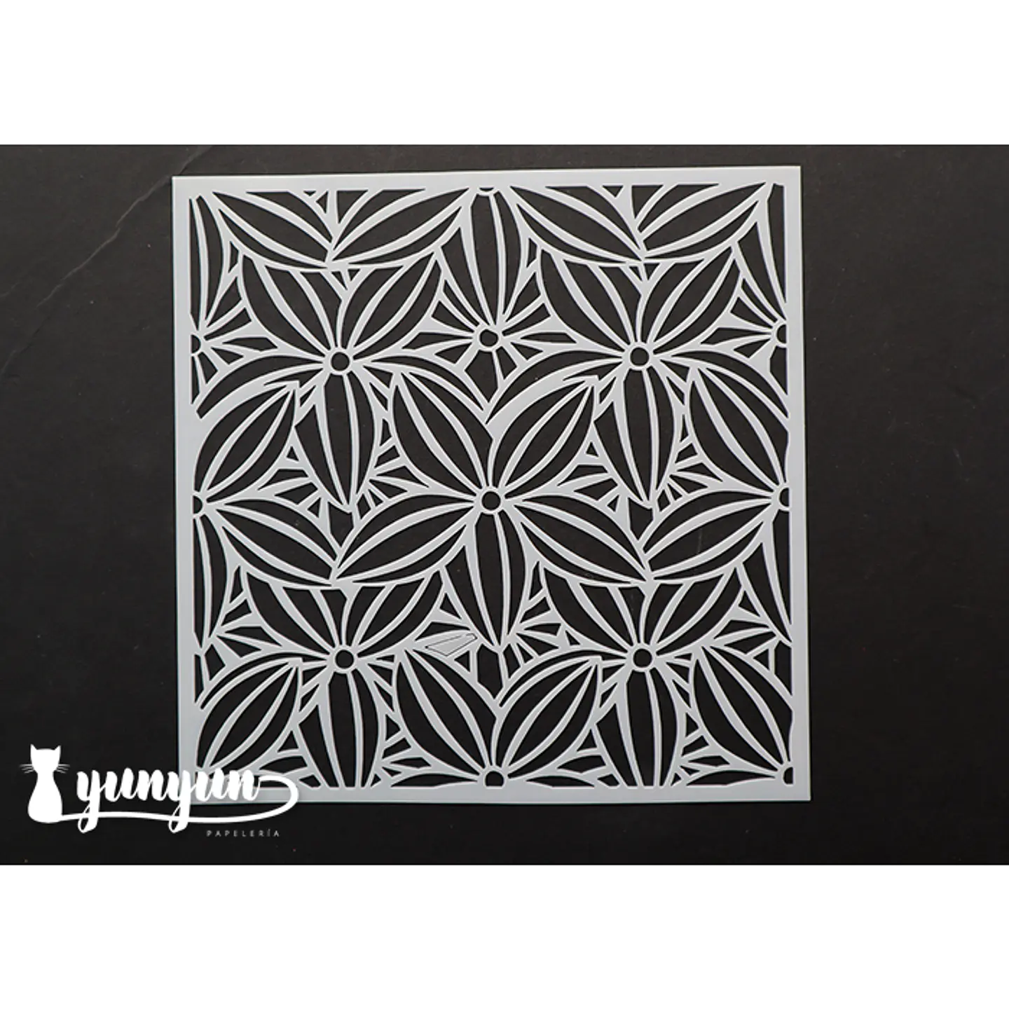 Stencil Diseño Flores - 15x15cm 1
