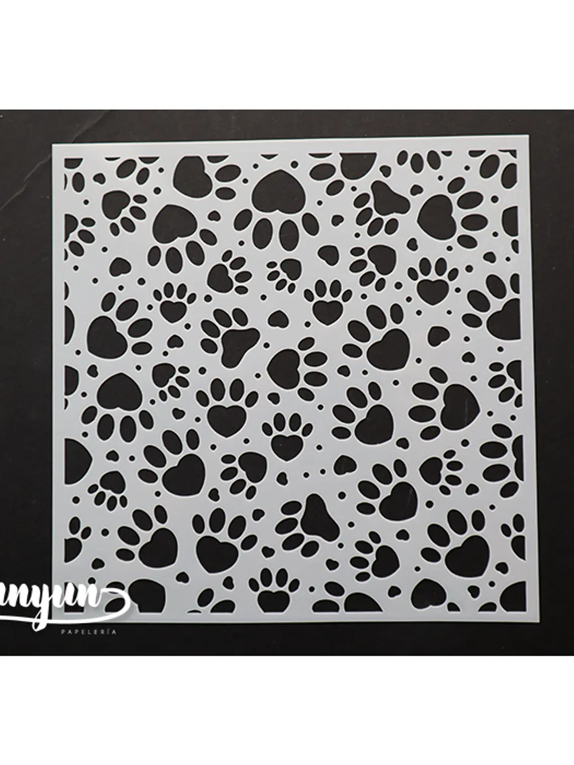 Stencil Diseño Patitas - 15x15cm 1
