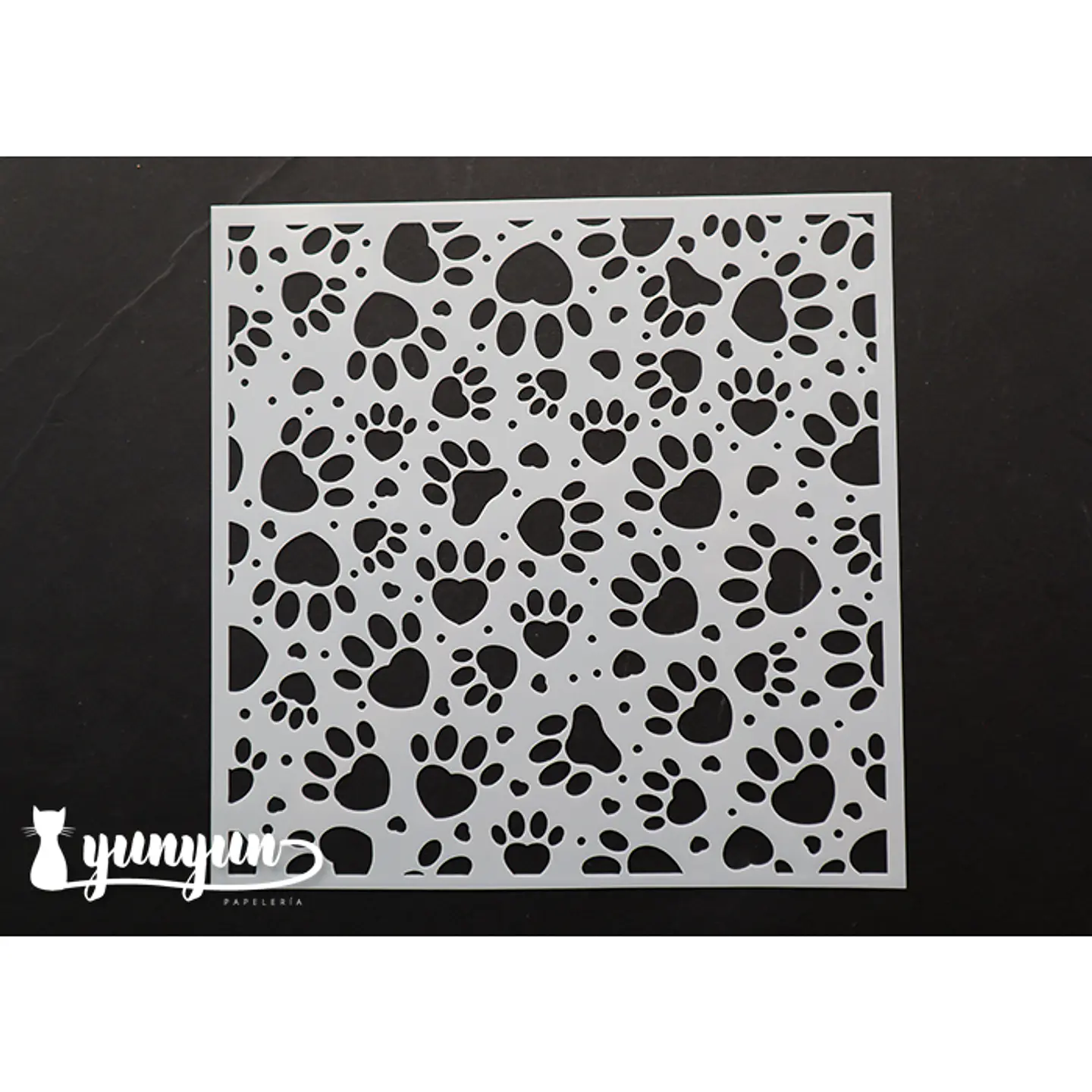 Stencil Diseño Patitas - 15x15cm 1