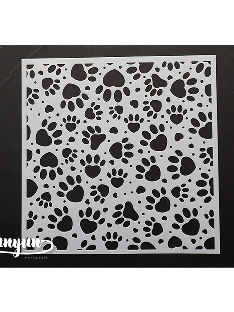Stencil Diseño Patitas - 15x15cm 1