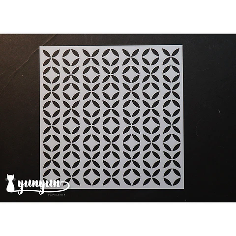 Stencil Diseño Circulo Mosaico - 15x15cm